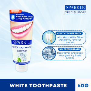 SPARKLE White Toothpaste Icy Freeze 60g [Healthy teeth whitening Tartar prevention for teeth Gives fresh breath Micro White Silica Xylitol]