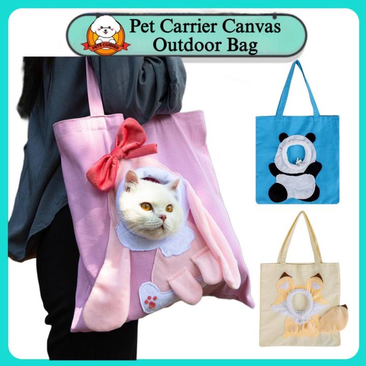 Pet Cartoon Carrier Bag Breathable Pet Canvas Bag Pet Tote Bag Adjustable  Pet Carrier Crossbody Bag Lazada PH