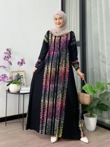 (COD) GAMIS KLOK BUNGA BATIK CAP