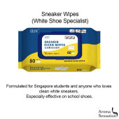 Sneaker & Leather Shoe Cleaning Wipes – Alcohol-Free Fast Stain Removal for SG Weather Use