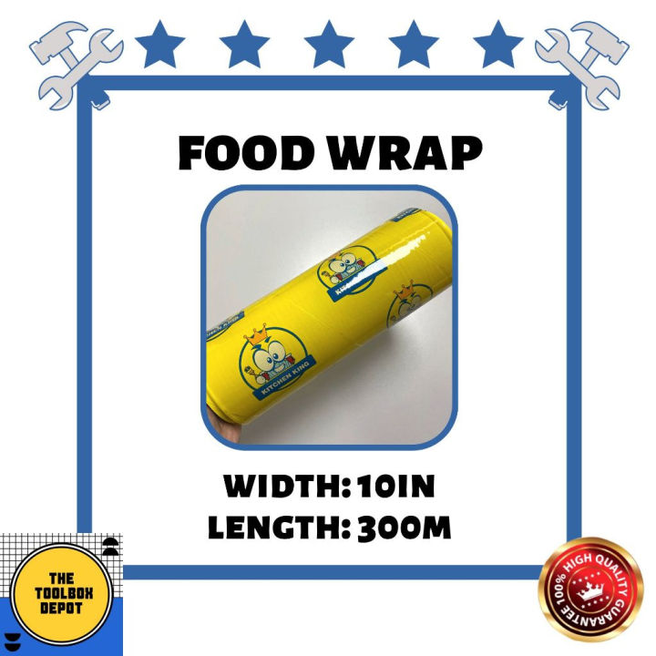 Plastic Food Wrap 10" x 300 meters Food Grade Cling Wrap Lazada PH