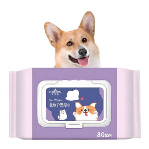 แผ่นเช็ดแมว ทิชชู่เปียก ทิชชู่เปียกหมา สัตว์เลี้ยง สำหรับน้องหมาน้องแมว สำหรับเช็ดสัตว์เลี้ยง ทิชชู่เปียกเช็ดทำความสะอาด จำนวน80แผ่น Pet wipes ขจัดคราบกลิ่นน้อง เช็ดก้น น้ำตา ทิชชู่เปียกหลีกเลี่ยงอาบน้ำ