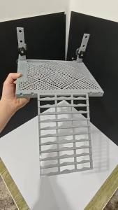 FFBH Non-Slip Ramp Turtle Basking Platform Suction Cups Adjustable Hanging Turtle Platform Solid Built-in Food Tray T4N8K