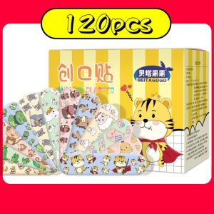 120Pcs Printed Waterproof Breathable Cute Cartoon Band Aid Adhesive Bandages First Aid