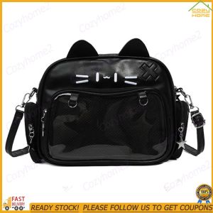 [CY] Cute Messenger Bag with Adjustable Strap Womens Fashion Backpacks with Zipper PU Leather Shoulder Bag for Work Travel and Day Out