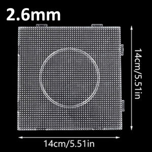 🔥HOT🔥 5mm Mini Perler Bead Pegboards 2.6mm Plastic Square Boards Large Clear Iron Paper For Fuse Beads Craft Beads Tools
