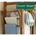 Wardrobe Wooden Colthes Rack with Trouser Hanger Coat Rack Clothes Cabinet Modern Storage Solid Wood Clothes Hanger. 
