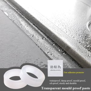 Caulk Tape Washable Adhesive Caulk Strip Self Waterproof Transparent Mould Mold Proof Paste Stick Repair Tape for Bathtub Bathroom Kitchen Sink Basin Edge Shower Toilet Kitchen and Wall Mildew Sealing