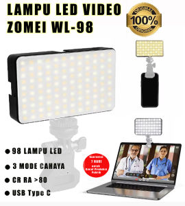 Lampu LED Video Zomei WL- 98 untuk Fotografi Selfie Vlogging - Original