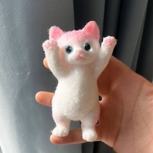 Juviaal 捏捏乐 squishy toy 解压玩具 Slow Rebound Cat Doll Squeeze Toy Animal Cartoon Simulation Cat Squeeze Toys Novelty Colorful Cat Fidget Toy Sensory Toys