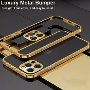 KISSCASE (Ốp Lưng Rỗng) Cho Iphone 14 Pro Max 14 Plus 13 Pro Max Ốp Chống Sốc Kim Loại Nhôm Sang Trọng Chính Hãng Cho Iphone 12 Pro Max 11 Pro Max Ốp Bảo Vệ Ống Kính Máy Ảnh Kim Loại