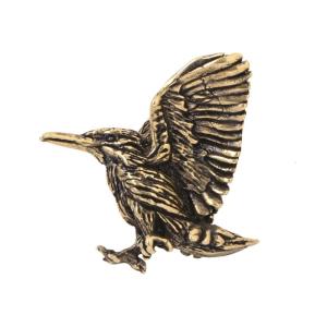 Solid Brass Birds Shape Keychain Handmade Key Ring Vintage Style Decorative Charm For Purse Backpack Locker