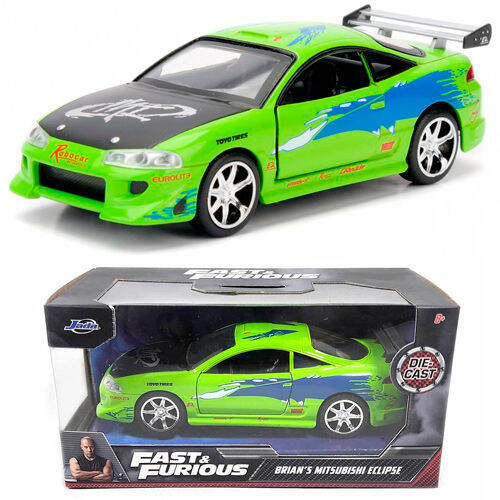 Jada Fast & Furious BRIAN'S MITSUBISHI ECLIPSE 1995 GREEN 1:32 ...