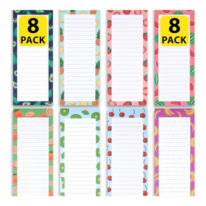 8 Pcs Magnetic Sticky Note Magnetic Notepads Grocery List Magnet Pad for Students Homemakers and Office Workers