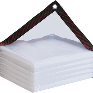 Transparent Durable Tarpaulin Trapal Rain Cover Waterproof With Rope For Outdoor Indoor Gardens Balconies Terraces Greenhouse Cover