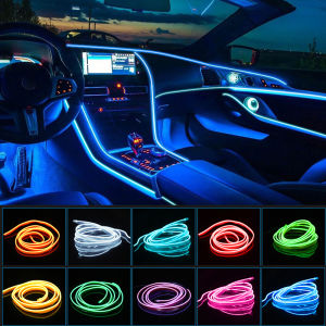 PENCL 2m 3m 5m Auto Car Interior Atmosphere Light Auto LED Strip Wire Rope Tube Line Flexible Vehicle Atmosphere Ambient Lighting
