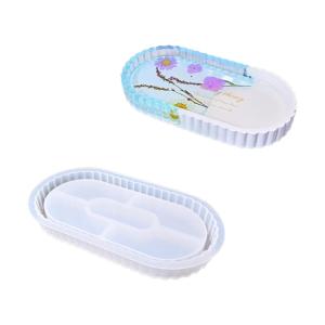 Hoa mạnh mẽ khay Silicone khuôn mẫu cho nhựa castes đồ dùng thủ công món ăn khuôn mẫu để làm và đế lót ly sáng tạo