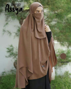 HIJAB KHIMAR TERBARU LONG ASSYA BLACK / JILBAB KHIMAR / JILBAB ABAYA KHIMAR / KHIMAR