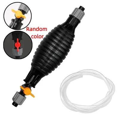 RGFV Universal Hand Gas Oil Pump Safe Manual Gasoline Siphon Hose Pump Car Fuel Tank Sucker with Durable Hoses Oil Transfer Fuel Pump Oil