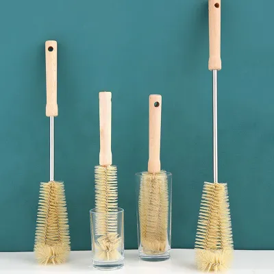 Cọ rửa bình nước cán gỗ cao cấp cọ rửa ly rửa bình sữa dụng cụ vệ sinh bình nước