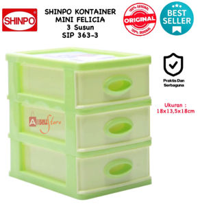 (BISA COD) PROMO Shinpo Mini Kontainer Felicia Laci Penyimpanan / Mini kontainer Penyimpanan [3 Susun] / Rak Dapur