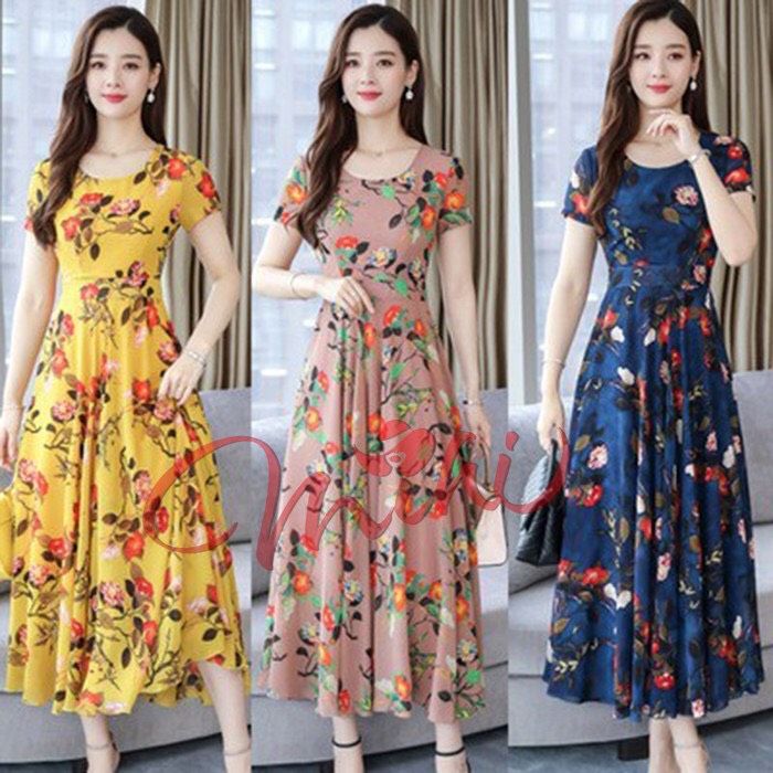 Đầm hoa trung niên big size DT03 - Shop Big Size Tròn Xinh