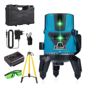 MTMASAKI Green LASER LEVEL 5Garis 3D Laser Hijau yang meratakan diri MT-6105  Mesin Tingkat Laser Tingkat Self leveling Green Laser High-precision Green Beam Infrared