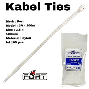 Kabel Ties Fort CV100M Nylon Cable Tie 2.5 x 100mm Tis 100pcs