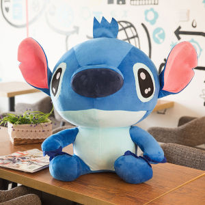 Gấu bông Stitch xanh gòn mềm vải nhung mềm mịn không rụng lông an toàn cho bé