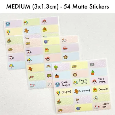 [Aug 2025 New Arrival] Waterproof Cartoon Name Label Stickers – Cute Handwriting Blank Tags for Kids School Supplies Stationery