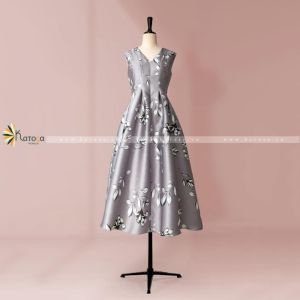 Katosa Heart Neck Dress Spread Tafta Stand Form-Smooth Perfect In Every Move㏇X0407