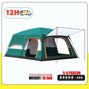 Outdoor large double-layer thickened waterproof tent Luxury camping tent family tent