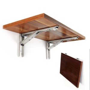 Adjustable Wall-Mounted Folding Shelf Bracket Set 2PCS High-Quality Metal Triangle Shelf Support