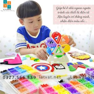 [HCM]Bộ combo 2400/3600 hạt nhựa thần kỳ gồm 24 màu và dụng cụ cơ bản hama beads perler bead cho trẻ em người lớn phát triên thông minh phát triển trí tuệ