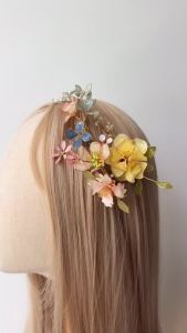 Bright Yellow Romantic Sweet Brides Barrettes Wedding Hair Accessory Hairbands Evening