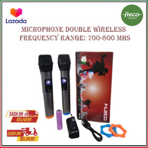 Microphone Profesional Wireless Mic Double FLECO M-13 Karaoke M13/Mic karaoke terbaru