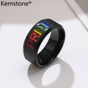 Kemstone thép không gỉ niềm tự hào men Nhẫn nam cho nam giới của nhẫn trang sức quà tặng