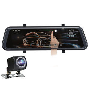 QY Car Dashcam 1080P 10inch IPS Touch Screen 170 Degree Wide Angle Waterproof Front And Back Cameras 5V-2A 0.8kg 16G-128G Memory Card Audio Recording Dash DVR
