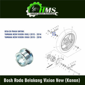 Bosh Roda Belakang Vixion New (Kanan) Tipis - Boshing Bos Luar Tromol Bagian Vixion New NVA / NVL