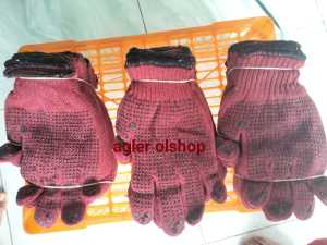 sarung tangan motor bintik merah tebal nyaman di pakai ukuran dewasa