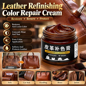 Leather Repair Cream Leather Colour Restorer Scratch Cover Leather Refurbishing Paste Sofa Car Seat Shoes Bag