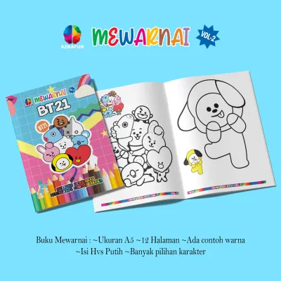 Buku Mewarnai Vol-2 - buku mewarnai karakter anak