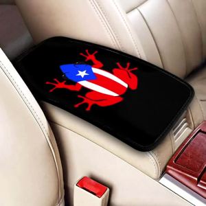 Puerto Rico Rican Frog Car Armrest Cover Auto Center Console Pad Soft Car Armrest Cushion Handrail Universal Decoration Cushion