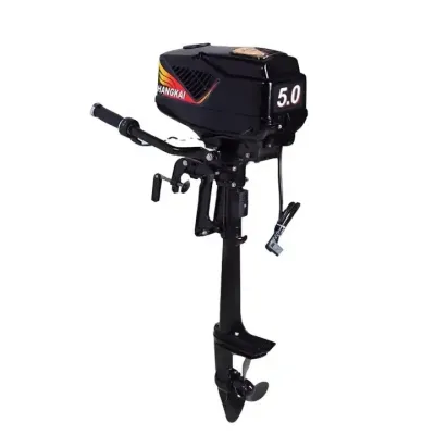 Hangkai boat engine 5.0 hp brushless electric boat outboard motor with 48V 1200W output fishing boat engine