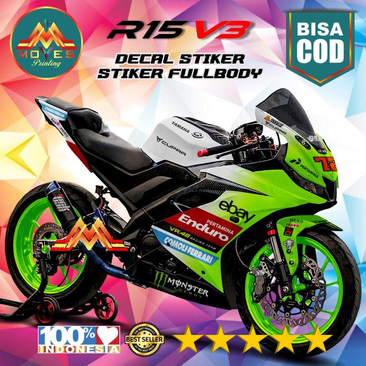 ⭐⭐⭐⭐⭐( BISA COD ) stiker motor r15 v3 full body decal stiker motor r15 ...