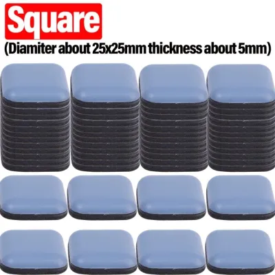 12Pcs Furniture Sliding Pads Noise Reduction Self Adhesive Mat Easy Move Bench Floor Table Chair Leg Silent Sliders Pads