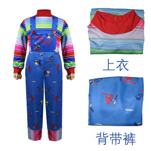 Halloween Chucky Horror Clown Costume for Children Ghost Baby Returns Series Childrens Performance Outfit