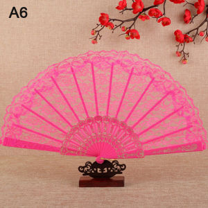 [Eqrbtl] Vintage Style Lace Folding Fan Chinese Japanese Pattern Art Craft Gift Decor