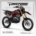 Decal crf 150 l full body hitam sangar merah putih biru free custom nama nomor. 