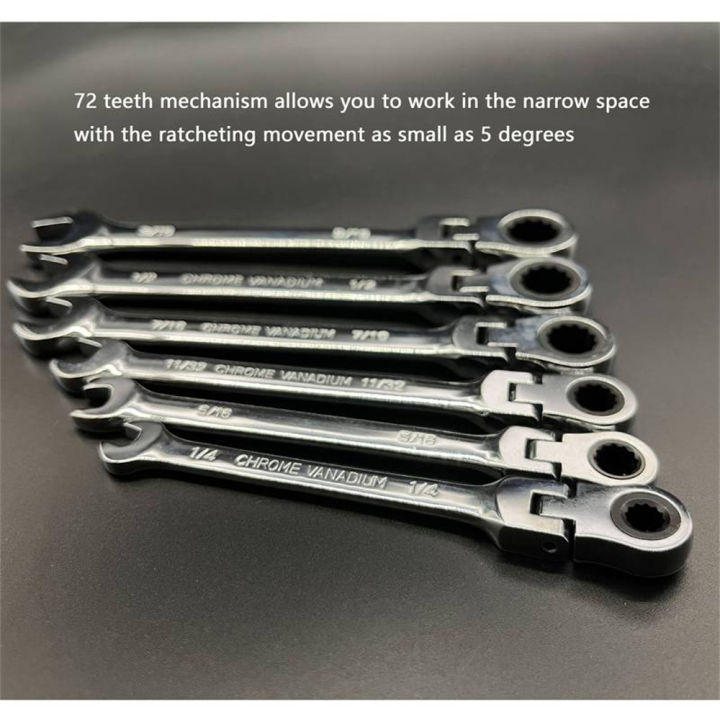 8-19mm chịu lực cao 180 độ di chuyển đầu 72 răng Ratchet hướng cờ lê ...
